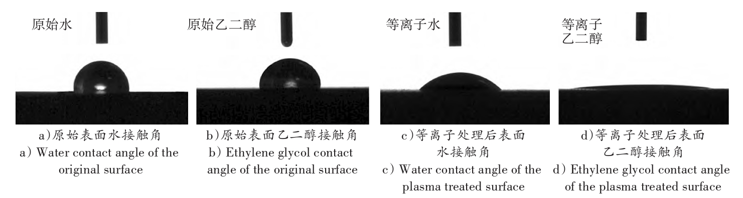 9I在线看片成人免费處理前後丁苯橡膠地板布表麵接觸角測試照片