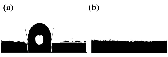 碳氈9I在线看片成人免费改性前後水滴接觸角