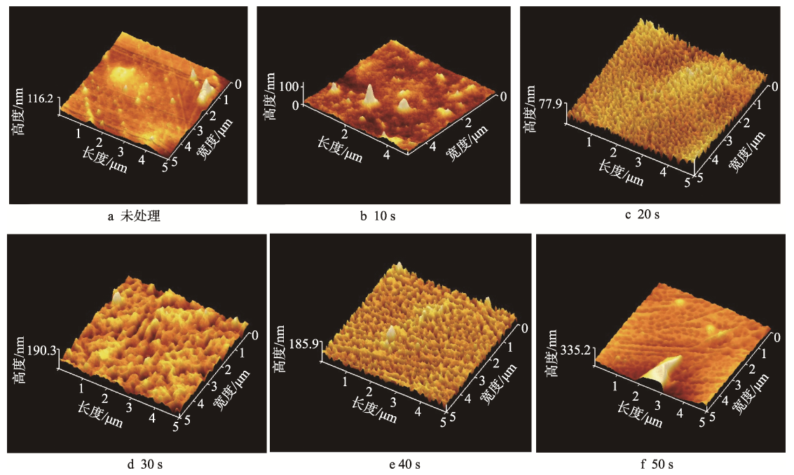 9I在线看片成人免费體處理的PLA膜的AFM圖 