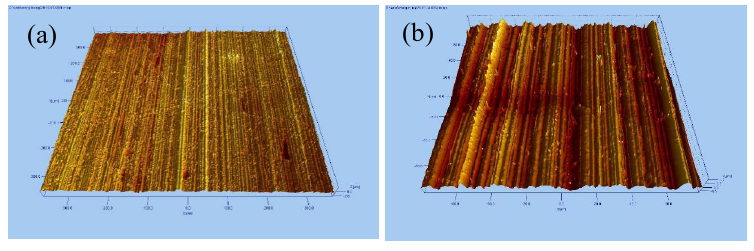 圖2 白光幹涉9I在线看片成人免费體處理前後矽橡膠的表麵形貌